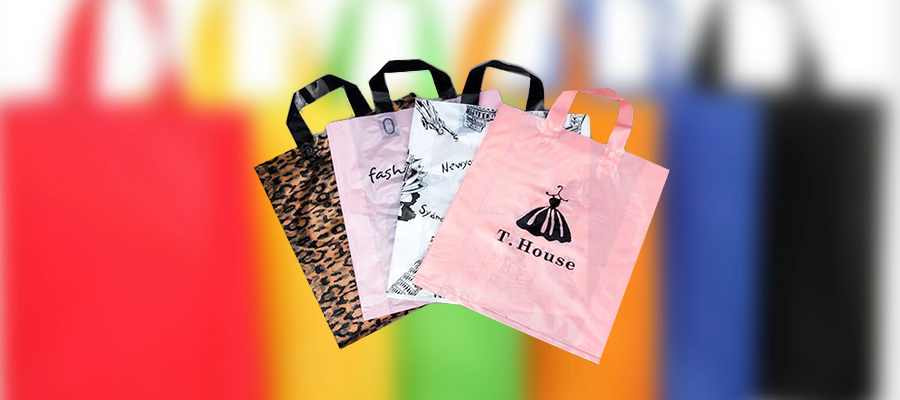 خرید عمده نایلون تبلیغاتی دسته دار در سایزها و رنگ های متنوع